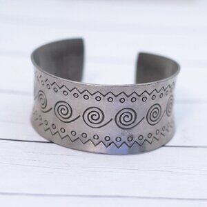 7 inch, Vintage Spiral Pewter Cuff Bracelet by Jorgon Jensen Denmark 226 - S35